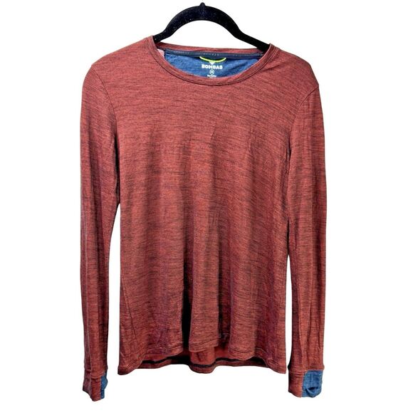 Bombas Wool Blend Long Sleeve Shirt Crew Neck XS Thumb Holes Base Layer Outdoors - Picture 2 of 11